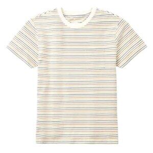 Katin Men's Finley Vintage White Striped Short Sleeve Shirt  Size Large